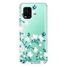 For Xiaomi Mi 10 Lite 5G Shockproof Painted Transparent TPU Protective Case(Magnolia Flower) - 1