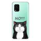 For Xiaomi Mi 10 Lite 5G Shockproof Painted Transparent TPU Protective Case(No Cat) - 1