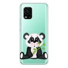 For Xiaomi Mi 10 Lite 5G Shockproof Painted Transparent TPU Protective Case(Bamboo Panda) - 1