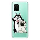 For Xiaomi Mi 10 Lite 5G Shockproof Painted Transparent TPU Protective Case(Selfie Dog) - 1