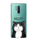 For OnePlus 8 Pro Shockproof Painted Transparent TPU Protective Case(No Cat) - 1
