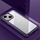 For iPhone 14 / 13 Steel Armour Series Metal + PC Phone Case(Dark Purple) - 1