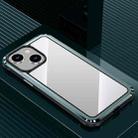 For iPhone 14 Plus Steel Armour Series Metal + PC Phone Case(Green) - 1