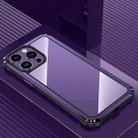 For iPhone 14 Pro Steel Armour Series Metal + PC Phone Case(Dark Purple) - 1