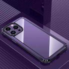 For iPhone 14 Pro Max Steel Armour Series Metal + PC Phone Case(Dark Purple) - 1