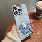 For iPhone 14 IMD Pattern TPU Phone Case(Blue Rabbit) - 1