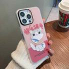 For iPhone 14 Pro IMD Pattern TPU Phone Case(Red Lazy Cat) - 1