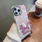 For iPhone 14 Pro IMD Pattern TPU Phone Case(Pink Rabbit) - 1