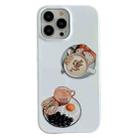 For iPhone 14 Pro Max 2 in 1 Detachable Painted Pattern Phone Case(Healthy Western Food) - 1