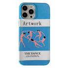 For iPhone 14 Pro Max 2 in 1 Detachable Painted Pattern Phone Case(Blue Dancing) - 1