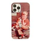 For iPhone 14 Pro Max 2 in 1 Detachable Painted Pattern Phone Case(Retro Boy Puppy) - 1