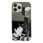 For iPhone 14 Pro 2 in 1 Detachable Painted Pattern Phone Case(Illustration Cat) - 1