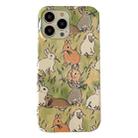 For iPhone 14 2 in 1 Detachable Painted Pattern Phone Case(Grazing Rabbit) - 1