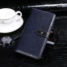 For OPPO A91 idewei Crocodile Texture Horizontal Flip Leather Case with Holder & Card Slots & Wallet(Dark Blue) - 1