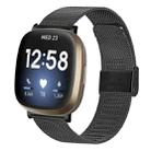 For Fitbit Versa 4 / Sense 2 Milan Buckle Metal Watch Band(Black) - 1