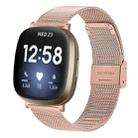 For Fitbit Versa 4 / Sense 2 Milan Buckle Metal Watch Band(Rose Gold) - 1