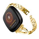 For Fitbit Versa 3 / Sense Universal  Diamond Metal Watch Band(Gold) - 1