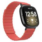 For Fitbit Versa 4 / Sense 2 Universal Magnetic Silicone Watch Band(Red) - 1