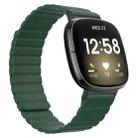 For Fitbit Versa 4 / Sense 2 Universal Magnetic Silicone Watch Band(Green) - 1