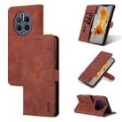 For Huawei Mate 50 Pro AZNS Skin Feel Calf Texture Flip Leather Phone Case(Brown) - 1