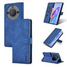 For Honor X40 AZNS Skin Feel Calf Texture Flip Leather Phone Case(Blue) - 1
