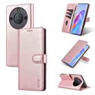 For Honor X40 AZNS Skin Feel Calf Texture Flip Leather Phone Case(Rose Gold) - 1