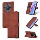 For Honor X40 AZNS Skin Feel Calf Texture Flip Leather Phone Case(Brown) - 1