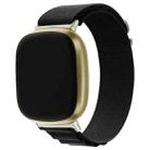 For Fitbit Versa 3 / Sense Universal Loop Nylon Watch Band(Black) - 1