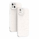 For iPhone 14 Wheat Straw Degradable Phone Case(White) - 1