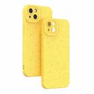 For iPhone 14 Wheat Straw Degradable Phone Case(Yellow) - 1