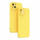 For iPhone 14 Plus Wheat Straw Degradable Phone Case(Yellow) - 1