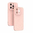 For iPhone 14 Pro Wheat Straw Degradable Phone Case(Pink) - 1