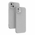 For iPhone 12 Wheat Straw Degradable Phone Case(Grey) - 1