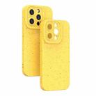 For iPhone 12 Pro Wheat Straw Degradable Phone Case(Yellow) - 1