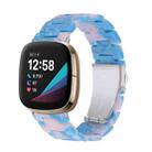 For Fitbit Versa 3 / Sense Universal Resin Watch Band(Blue Pink) - 1