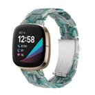 For Fitbit Versa 3 / Sense Universal Resin Watch Band(Facebook Green) - 1