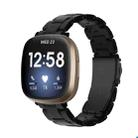 For Fitbit Versa 4 / Sense 2 Universal Resin Watch Band(Black) - 1