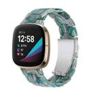 For Fitbit Versa 4 / Sense 2 Universal Resin Watch Band(Facebook Green) - 1