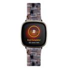 For Fitbit Versa 4 / Sense 2 Universal Resin Watch Band(Dark Grey) - 1