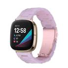 For Fitbit Versa 4 / Sense 2 Universal Resin Watch Band(Light Purple) - 1