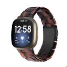 For Fitbit Versa 4 / Sense 2 Universal Resin Watch Band(Chocolate) - 1