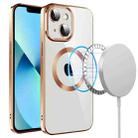 For iPhone 13 Electroplating MagSafe TPU Phone Case with Lens Film(Gold) - 1