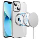 For iPhone 13 Electroplating MagSafe TPU Phone Case with Lens Film(Silver) - 1