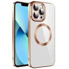 For iPhone 12 Pro Max Electroplating MagSafe TPU Phone Case with Lens Film(Gold) - 1