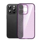 For iPhone 14 Glitter Powder TPU Phone Case(Clear Purple) - 1