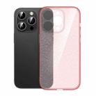For iPhone 14 Plus Glitter Powder TPU Phone Case(Clear Pink) - 1