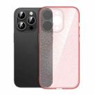 For iPhone 14 Pro Glitter Powder TPU Phone Case(Clear Pink) - 1