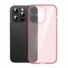 For iPhone 13 Pro Glitter Powder TPU Phone Case(Clear Pink) - 1