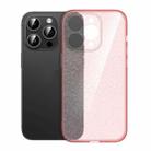 For iPhone 12 Pro Max Glitter Powder TPU Phone Case(Clear Pink) - 1