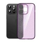 For iPhone 12 Pro Max Glitter Powder TPU Phone Case(Clear Purple) - 1